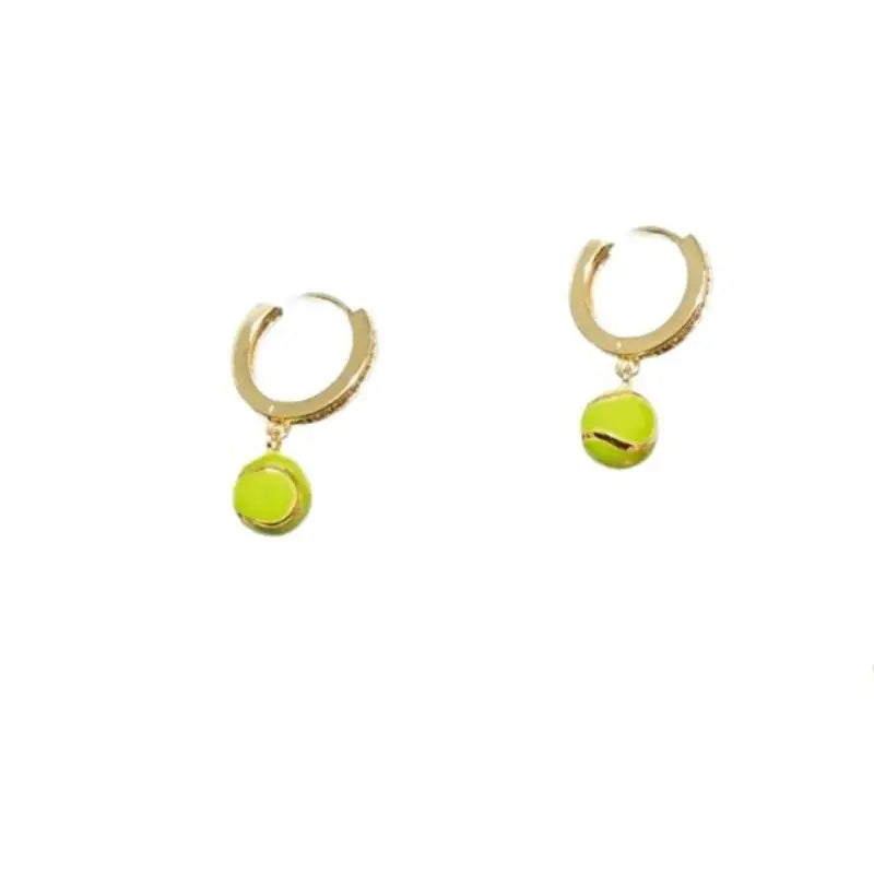 Women'S S925 Zirconia Earrings - 18K Golden Plated Cubic Synthetic Zirconia Studs with Green & Golden Accents, Elegant Minimalist Design for Everyday & Special Occasions